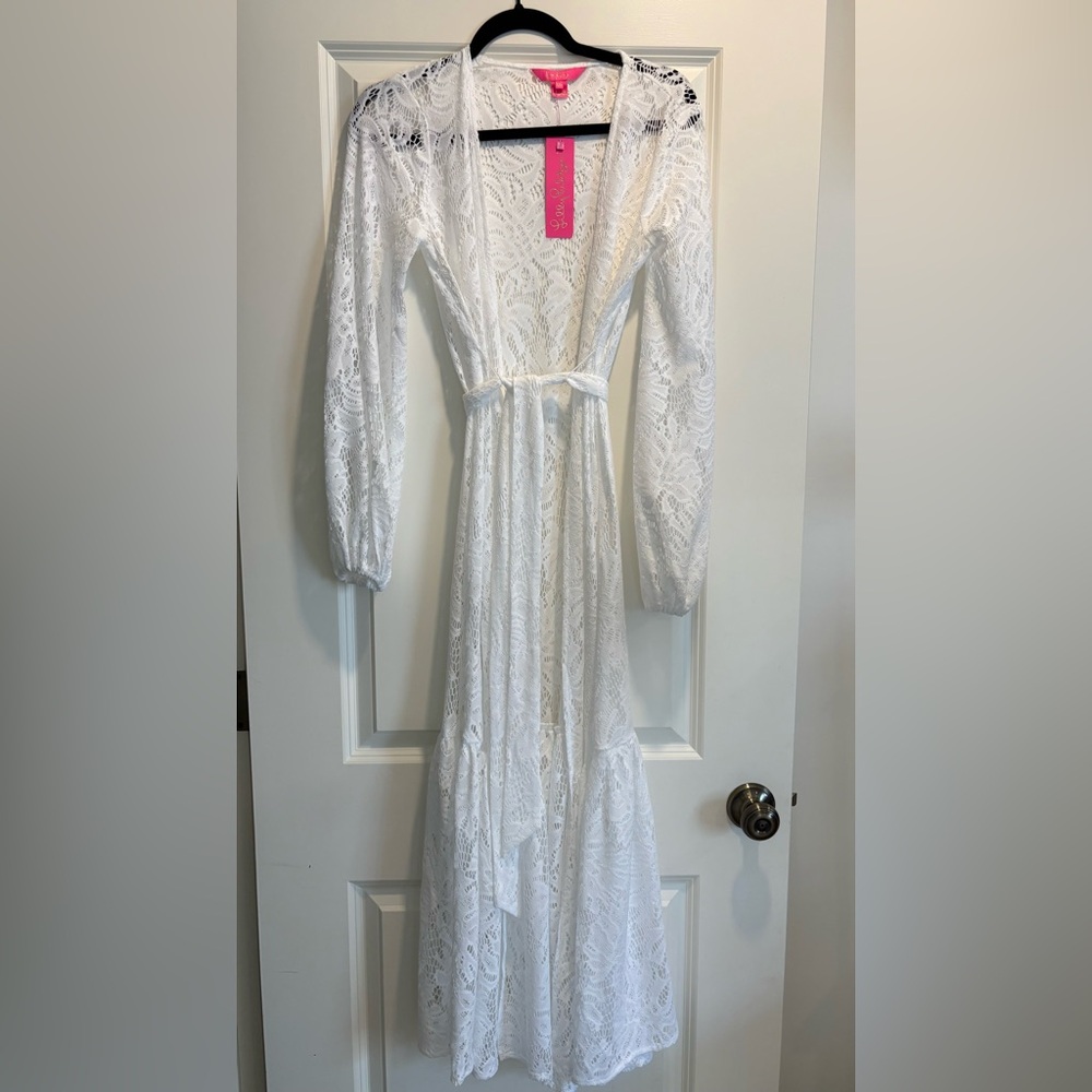 Lilly Pulitzer White Lace Swim Coverup